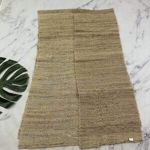 World Market Cost Plus Ramie Raffia Jute Woven Table Runner Set 2 Tropical Boho